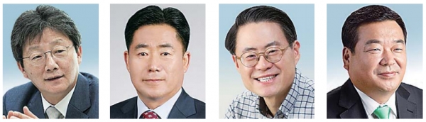 유승민 의원, 김규환 의원, 김재수 전 장관, 이승천 위원장(왼쪽부터)