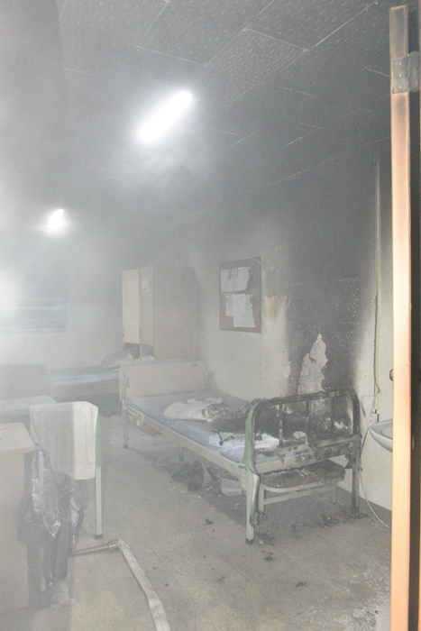 5일 밤 대구 동구 효목동 한 병원서 불이 나 환자 63명이 대피했다. 대구소방본부 제공