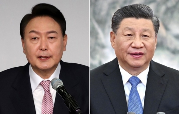 윤석열 대통령(왼쪽)과 시진핑 중국 주석